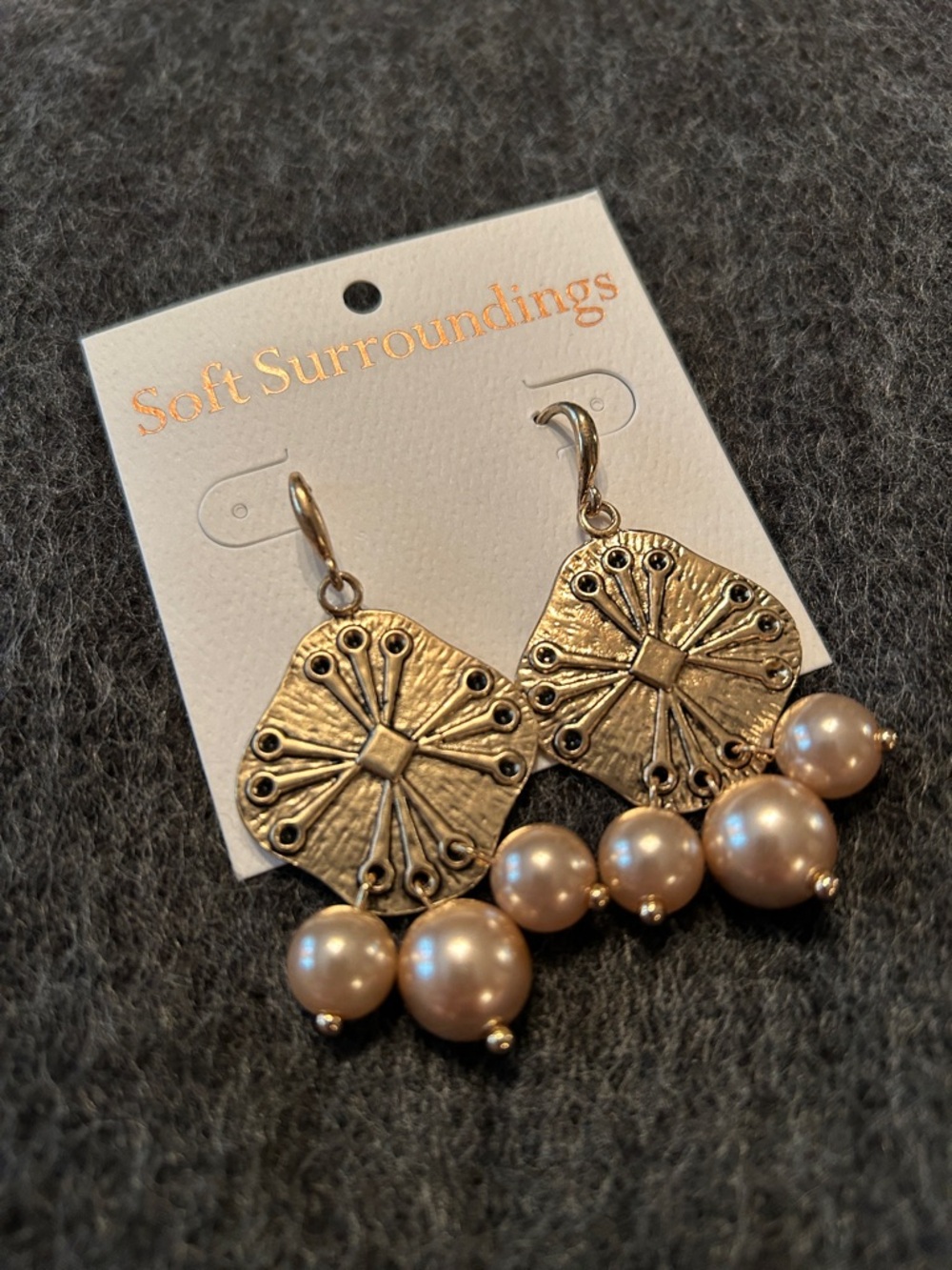 Soft Surroundings Ciao Cappuccino Earrings, NWT